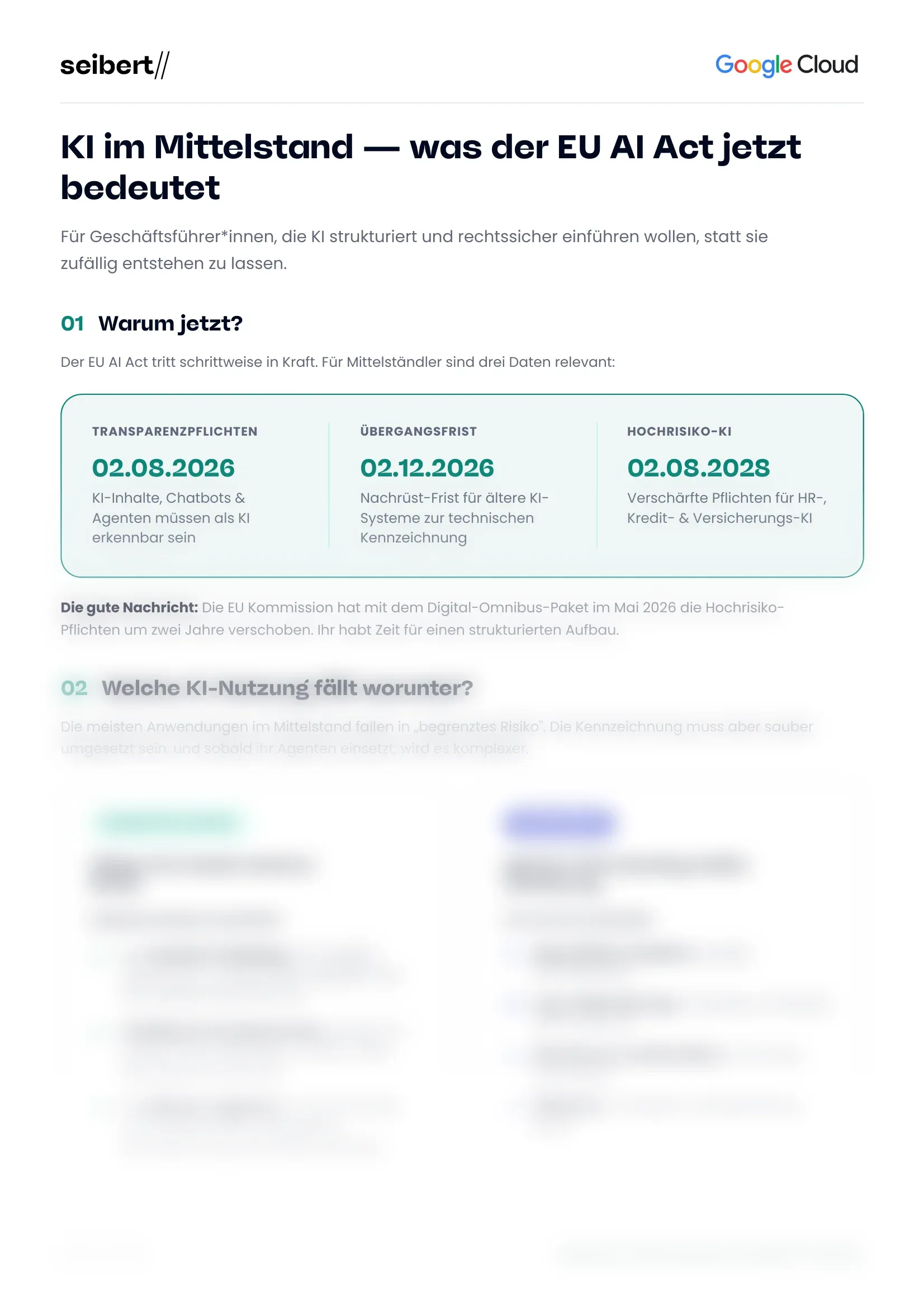 Vorschau EU AI Act Cheat Sheet: Was der Mittelstand jetzt wissen muss
