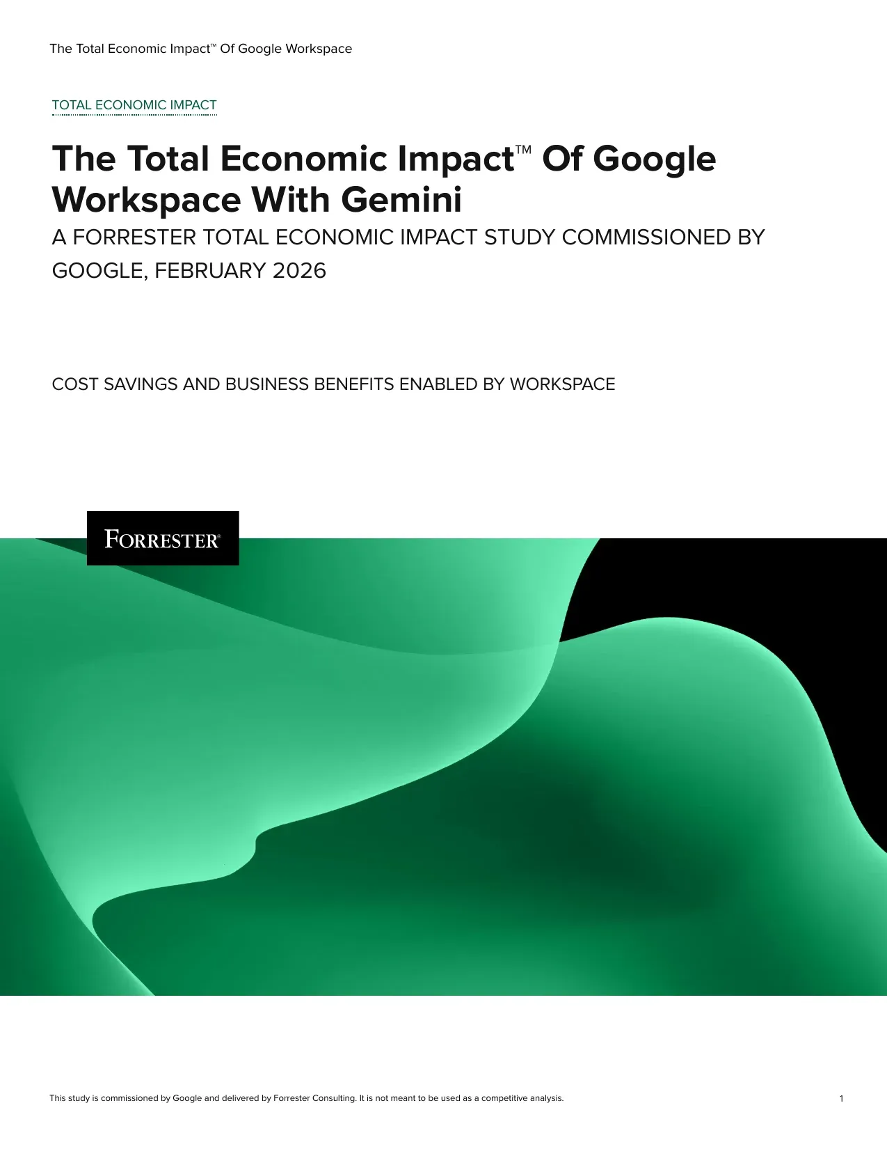 Vorschau Studie: Total Economic Impact™ von Google Workspace mit Gemini